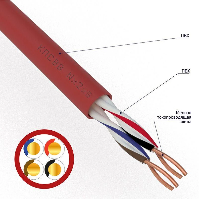 Rexant Кабель КПСВВ 2х2х1 (м)  01-4857