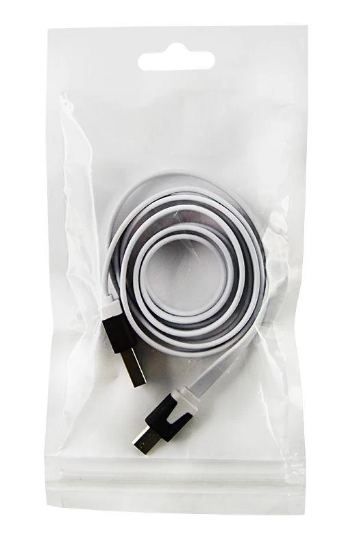 Rexant Кабель USB универс. microUSB шнур плоский (1м) бел.  18-4274