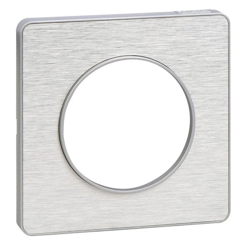Schneider Electric Рамка 1-м Odace полиров алюм. SchE S53P802J