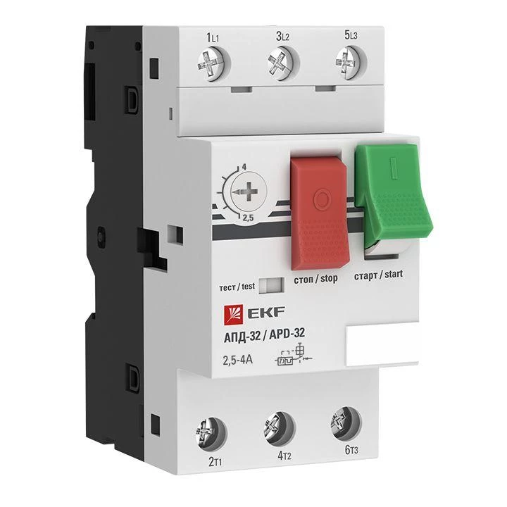 Выключатель автоматический для защиты двигателя АПД-32 2.5-4А EKF apd2-2.5-4.0