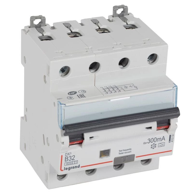 Выключатель автоматический дифференциального тока 4п B 32А 300мА тип A 10кА DX3 Leg 411232