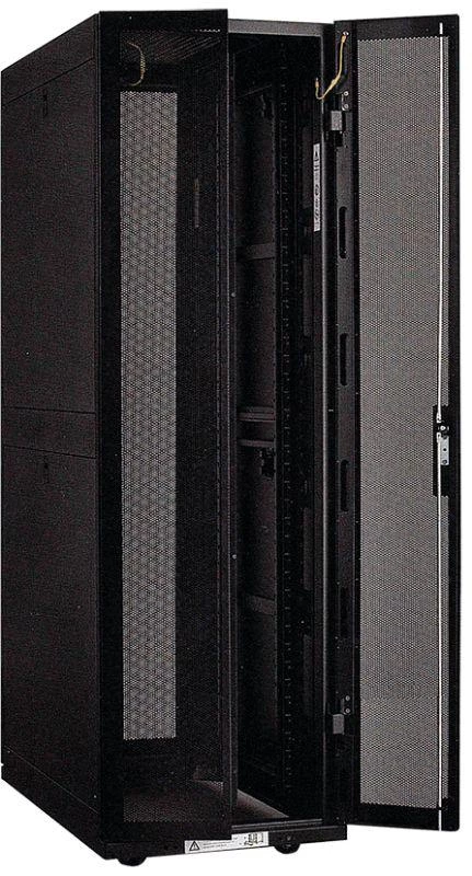 Шкаф серверный 19дюйм 33U 800х1000мм передняя двустворч. перф. дверь; задняя перф. черн. (задняя дверь и часть рамы) ITK LS05-33U81-2PP-2