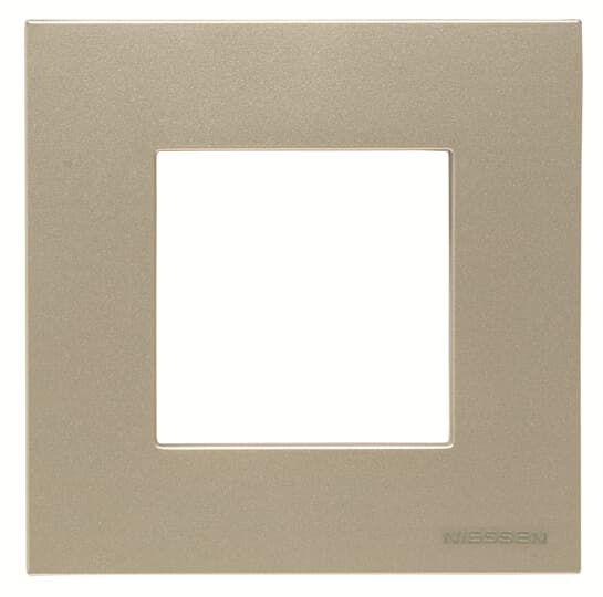 Рамка 1-постовая 2-мод. базовая Zenit шампань ABB 2CLA227110N1901