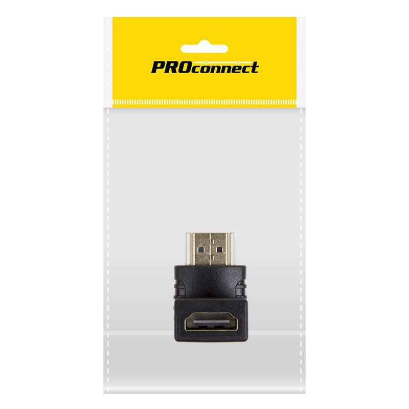 PROCONNECT Переходник гнездо HDMI - штекер HDMI угловой gold (инд. упак.)  17-6805-7