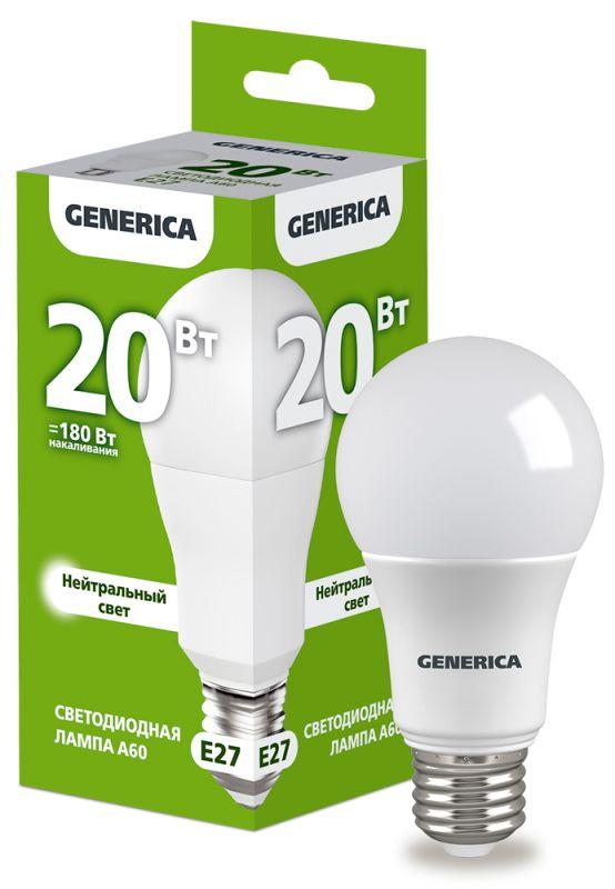 Фото GENERICA LL-A60-20-230-40-E27-G