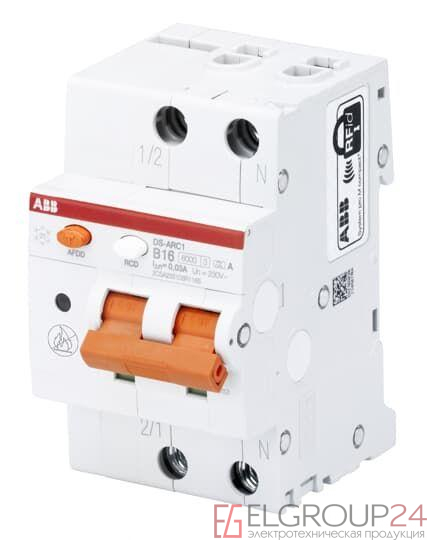 Выключатель автоматический дифференциального тока с защитой от дуги DS-ARC1 B10 A30 ABB 2CSA255103R1105