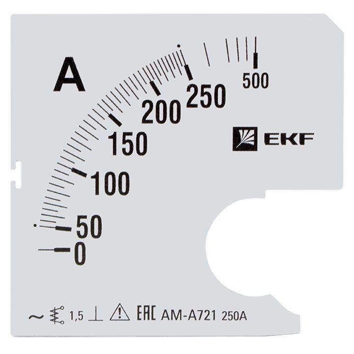 EKF Шкала сменная для A721 250/5А-1.5 PROxima  s-a721-250