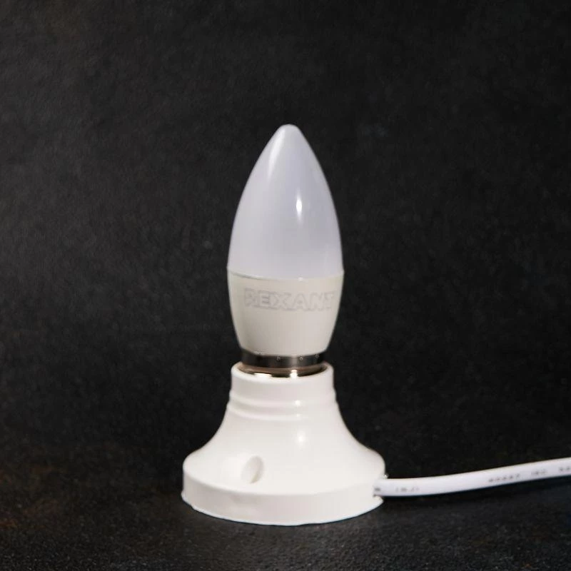 Лампа светодиодная 7.5Вт CN свеча 4000К нейтр. бел. E27 713лм Rexant 604-021