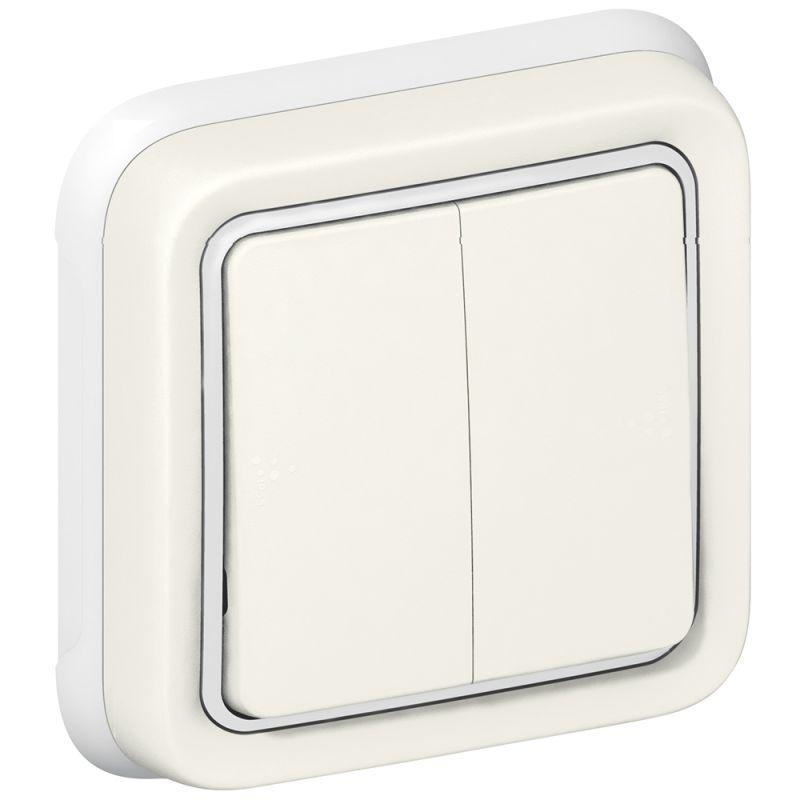 Legrand Переключатель проходной 2-кл. СП Plexo 10А IP55 250В 10AX бел. Leg 069855
