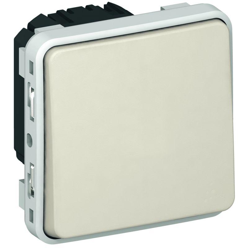 Legrand Выключатель кнопочный СП Plexo 10А IP55 1НО механизм бел. Leg 069630