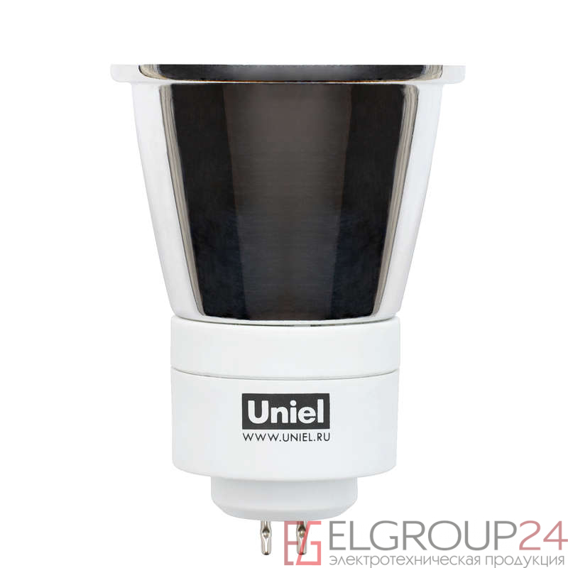 Лампа люминесцентная компакт. ESL JCDR 7Вт GU5.3 спиральная 2800К CL Uniel 00595