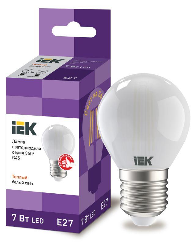 Фото IEK LLF-G45-7-230-30-E27-FR