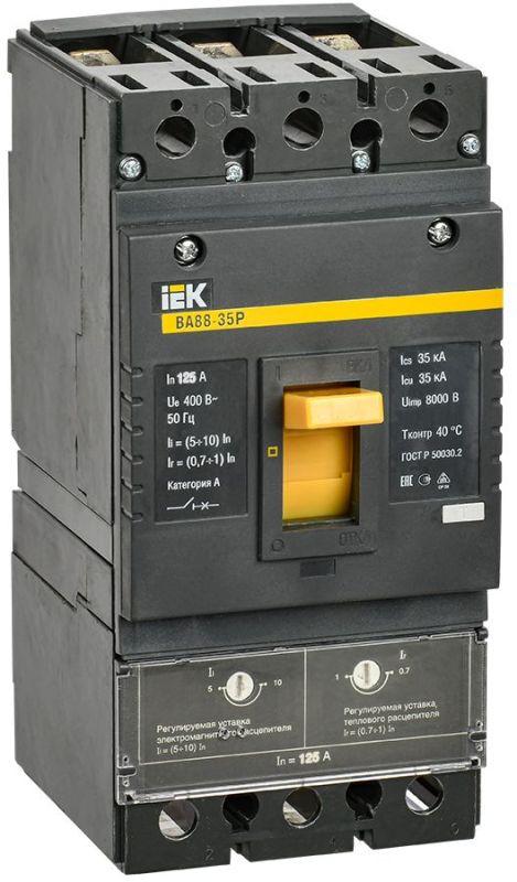 IEK Выключатель автоматический 3п 125А 35кА ВА 88-35Р KARAT  SVAR30-3-0125