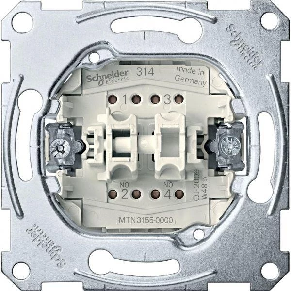 Механизм выключателя СП Merten кноп. двухклавишного СХ.5 SchE MTN3155-0000