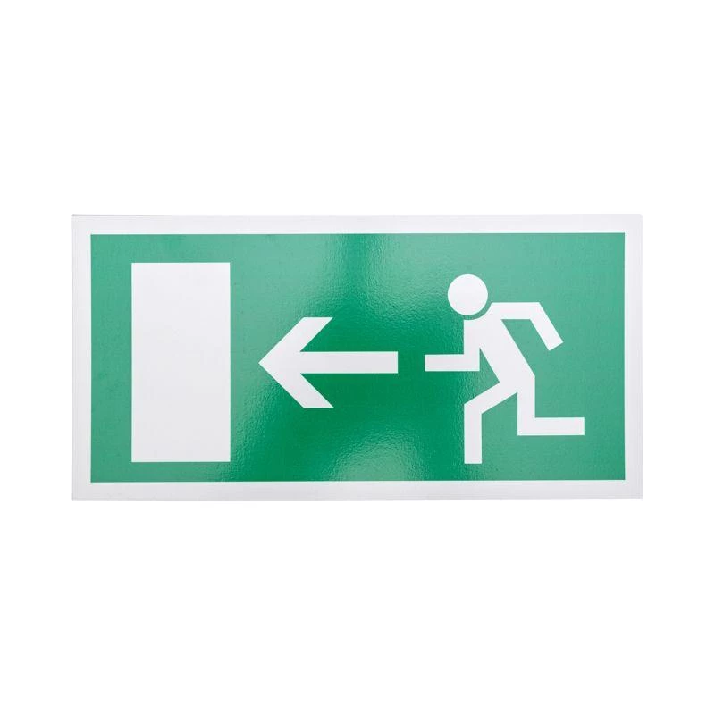 Табличка ПВХ эвакуационный знак "Направление к эвакуационному выходу налево" 150х300мм Rexant 56-0026-2