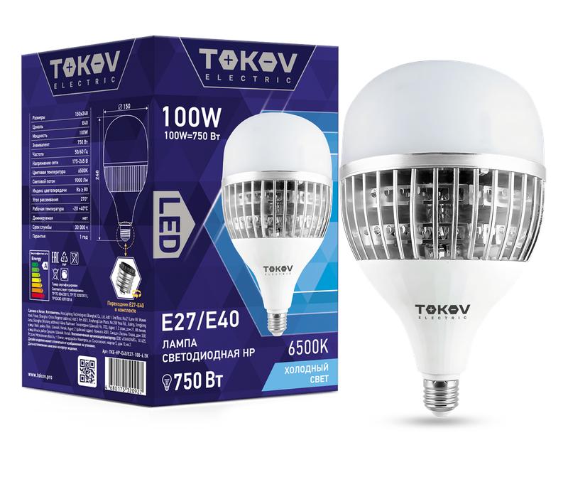 Фото TOKOV ELECTRIC TKE-HP-E40/E27-100-6.5K