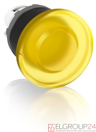 Кнопка MPM1-11Y "Грибок" d40мм без фиксации с подсветкой (только корпус) желт. ABB 1SFA611124R1103