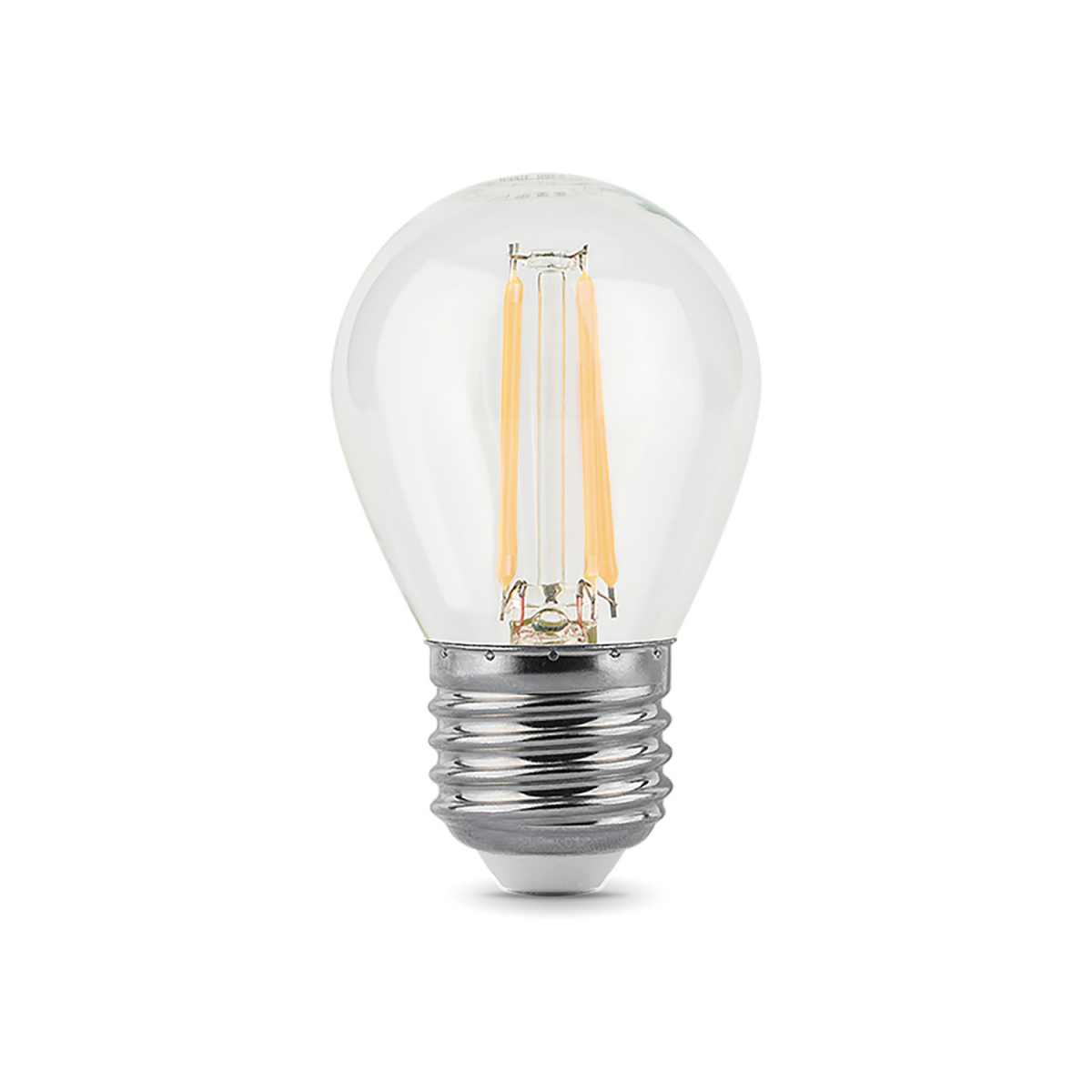 Лампа светодиодная филаментная Black Filament 9Вт P45 шар 2700К тепл. бел. E27 680лм GAUSS 105802109