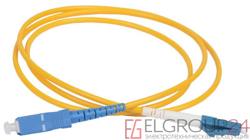 Патч-корд оптический коммутационный переходной для одномодового кабеля (SM); 9/125 (OS2); LC/UPC-SC/UPC; одинарного исполнения (Simplex); LSZH (дл.3м) ITK FPC09-LCU-SCU-C1L-3M