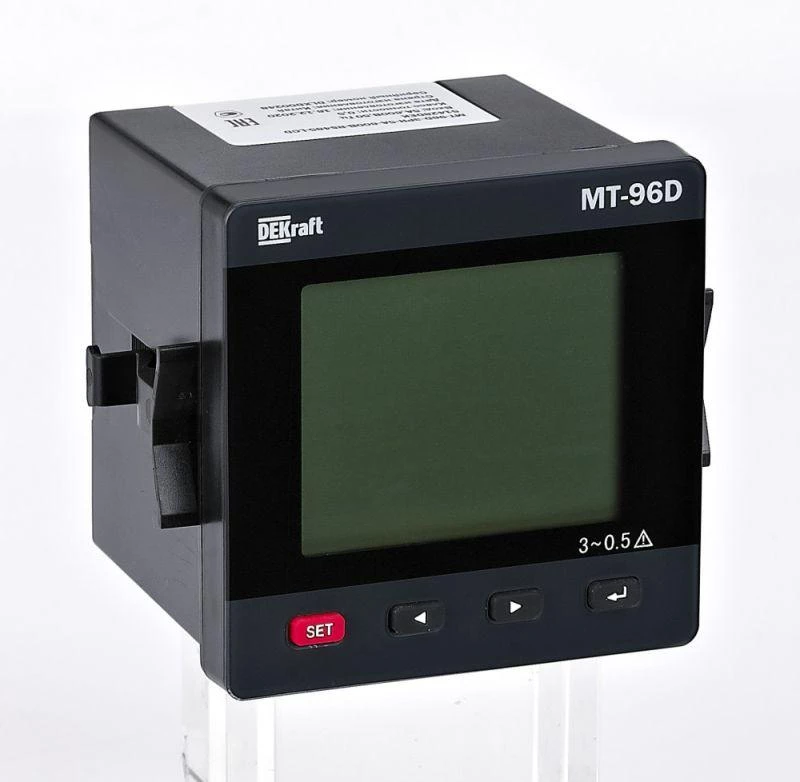 Мультиметр цифровой МТ-72D 3ф вх. 100В 1А RS-485 72х72мм LCD-дисплей DEKraft 51415DEK