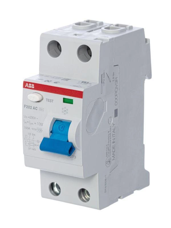 Выключатель дифференциального тока (УЗО) 2п 25А 300мА тип AC F202 ABB 2CSF202001R3250