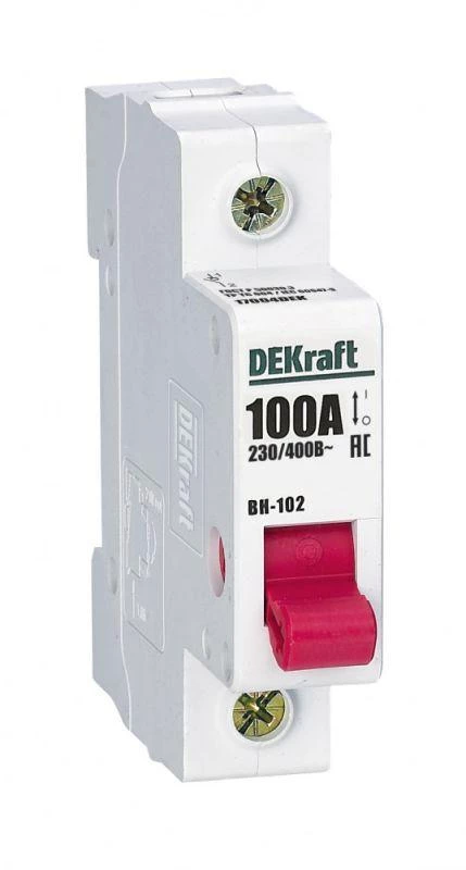 Выключатель-разъединитель 1п 100А ВН-102 DEKraft 17004DEK