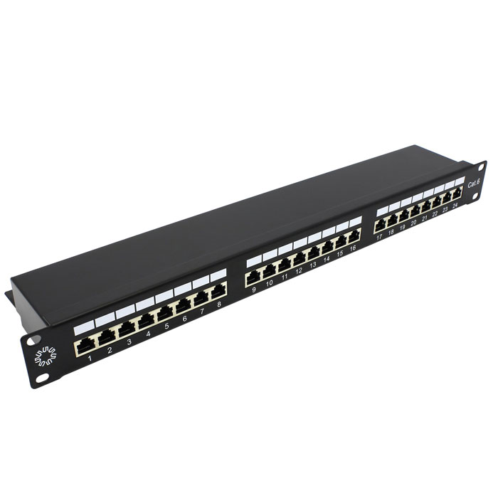 Патч-панель FTP 24хRJ-45 кат.5E 1U 19дюйм SUPRLAN 10-0402
