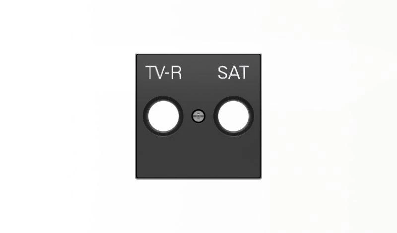 Накладка для TV-R-SAT розетки SKY черн. бархат ABB 2CLA855010A1501