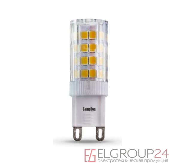 Лампа светодиодная LED4-G9/830/G9 4Вт капсульная 3000К теплый G9 340лм 220В Camelion 12244 0