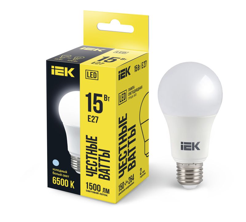 Фото IEK LLE-A60-15-230-65-E27