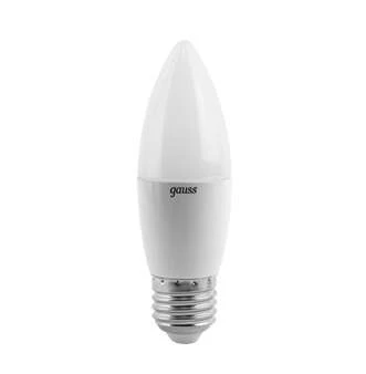 Лампа светодиодная Black 6.5Вт свеча 2700К тепл. бел. E27 520лм 150-265В Gauss 103102107