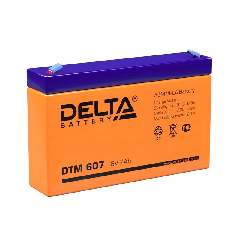Аккумулятор UPS 6В 7А.ч Delta DTM 607
