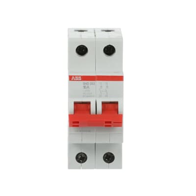 Рубильник 2п SHD202/16 рычаг красн. ABB 2CDD272111R0016