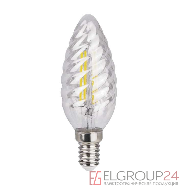 Лампа светодиодная филаментная PLED-OMNI-CT37 5Вт свеча 2700К тепл. бел. E14 450лм 230В JazzWay 5002142 0