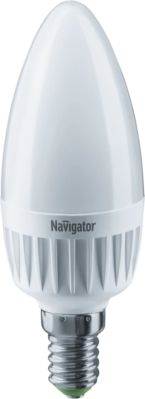 Лампа светодиодная 61 240 NLL-C37-7-230-6.5K-E14-FR 7Вт свеча матовая 6500К холод. бел. E14 595лм 176-264В Navigator 61240
