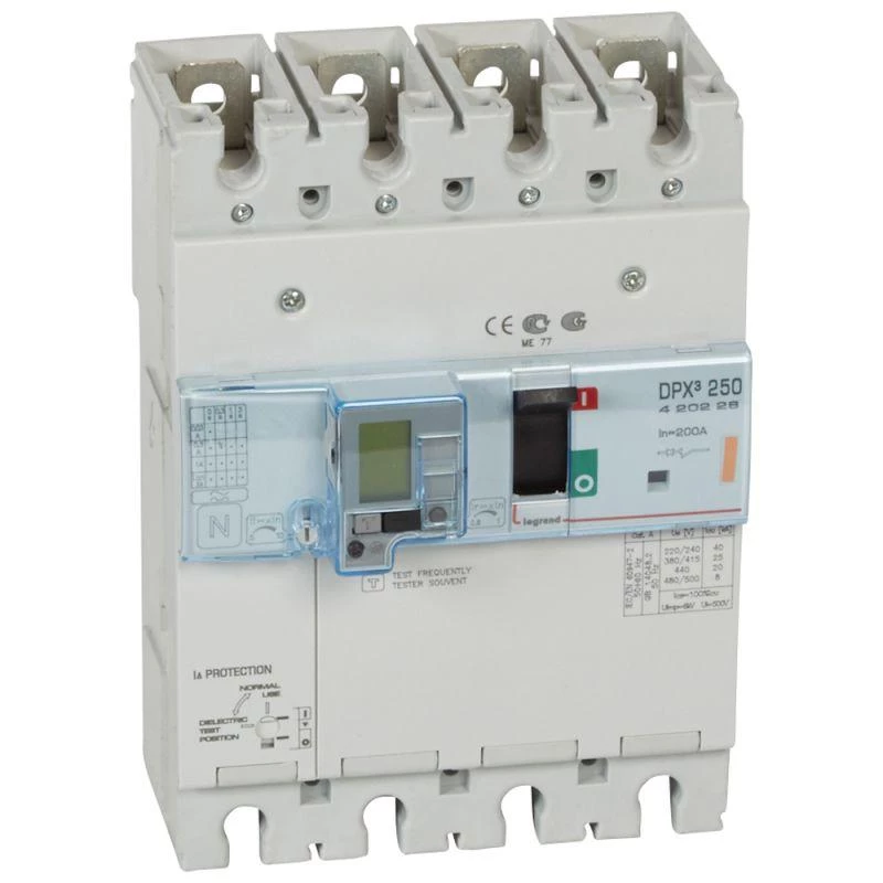 Выключатель автоматический дифференциального тока 4п 200А 25кА DPX3 250 термомагнитн. расцеп. Leg 420228