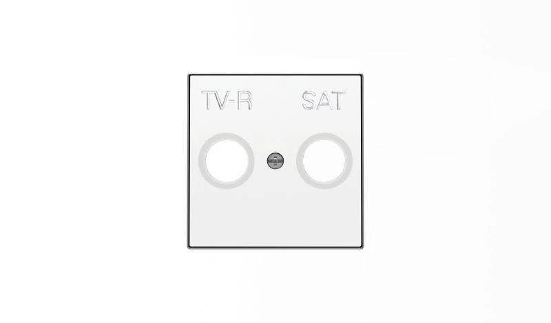 Накладка для TV-R-SAT розетки SKY альп. бел. ABB 2CLA855010A1101