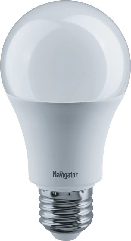 Лампа светодиодная 61 238 NLL-A60-12-230-6.5K-E27 12Вт грушевидная матовая 6500К холод. бел. E27 1020лм 176-264В Navigator 61238