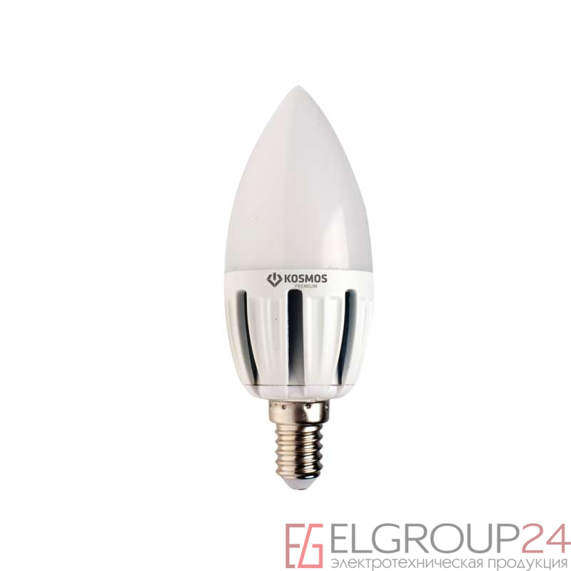 Лампа светодиодная KOSMOS premium 5Вт свеча 3000К E27 230В КОСМОС KLED5wCN230vE2727 0