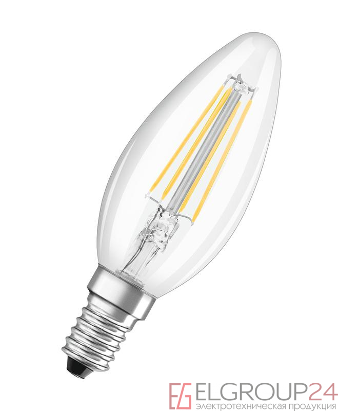 Лампа светодиодная филаментная LED SUPERSTAR+ CL B FIL 40 dim 3.4W/927 3.4Вт 2700К тепл. бел. E14 470лм B угол пучка 300град. 220-240В диммир. (замена 40Вт) прозр. стекло OSRAM 4058075602731 0