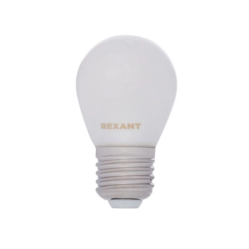 Лампа филаментная Шарик GL45 9.5Вт 915лм 2700К E27 матов. колба Rexant 604-135