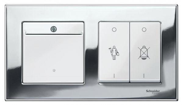 Schneider Electric Рамка 2-м Merten метал. хром SchE MTN403239
