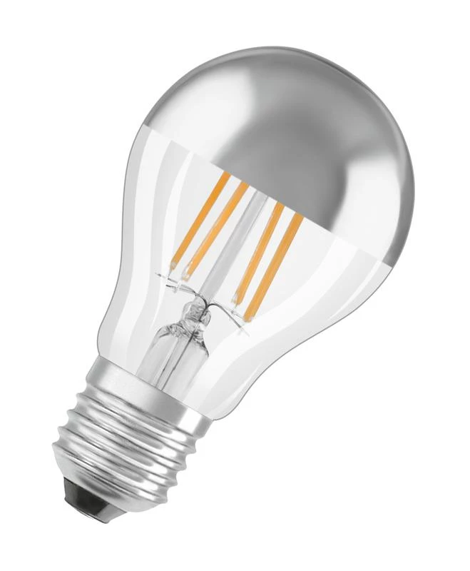 Лампа светодиодная филаментная Retrofit A 7Вт (замена 50Вт) прозр. 2700К тепл. бел. E27 640лм угол пучка 300град. 220-240В диммир. OSRAM 4058075132917