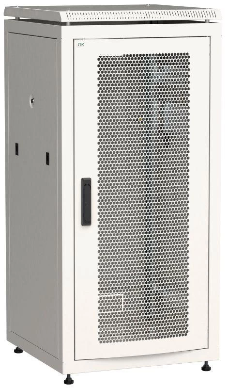 Шкаф сетевой 19дюйм LINEA N 28U 600х800мм перфорированная передняя дверь сер. ITK LN35-28U68-P