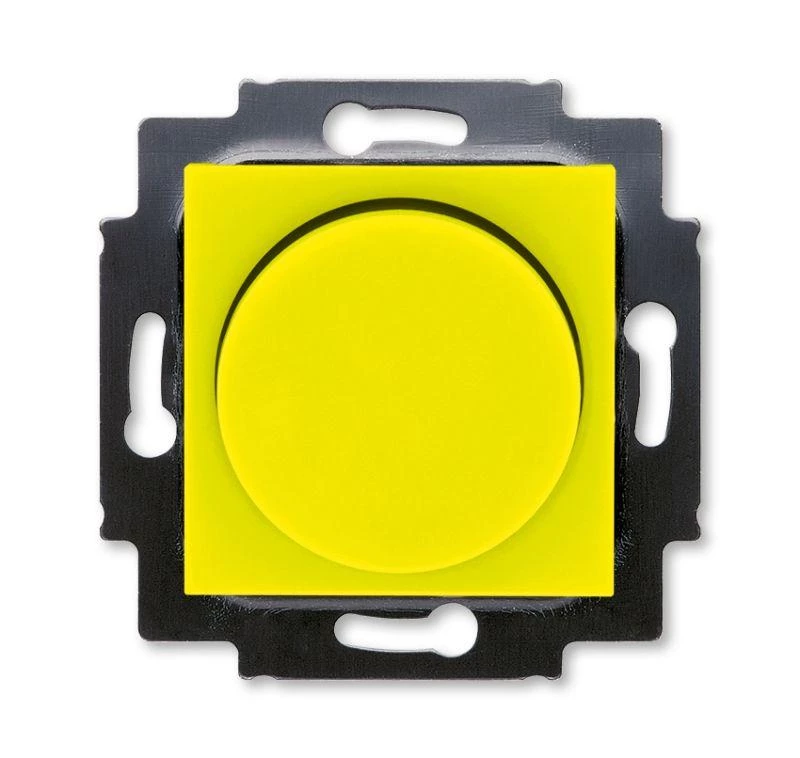 Светорегулятор Levit поворотно-нажимной 60-600Вт R желт./дым. черн. ABB 2CHH942247A6064