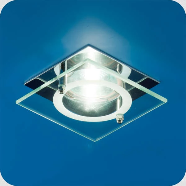 Светильник Quartz 51 4 05 с накладным стеклом квадрат. MR16 хром ИТАЛМАК IT8062