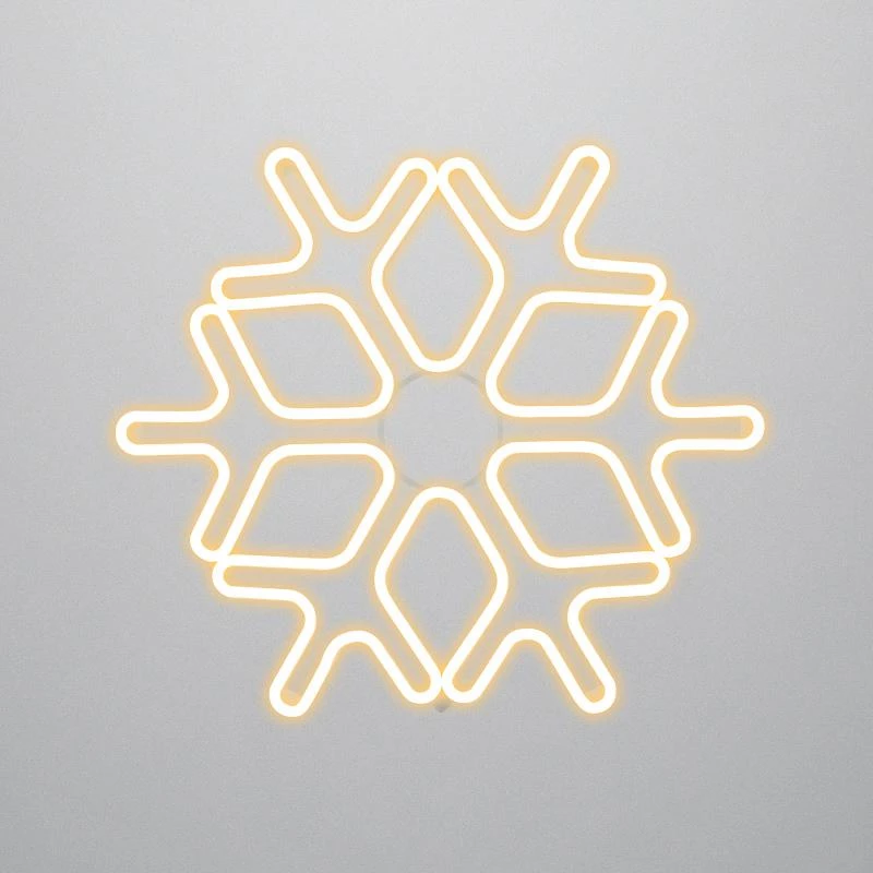 Фигура "Снежинка" из гибкого неона 60х60см тепл. бел. Neon-Night 501-326