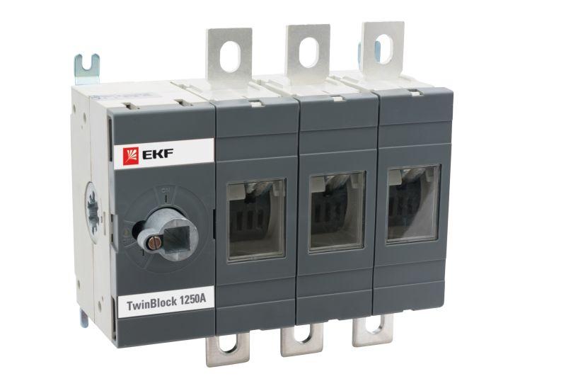 EKF Рубильник 3п 1250А без рукоятки управления TwinBlock PROxima  tb-s-1250-3p
