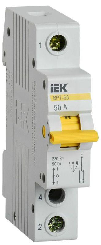 IEK Выключатель-разъединитель трехпозиционный 1п ВРТ-63 50А KARAT  MPR10-1-050