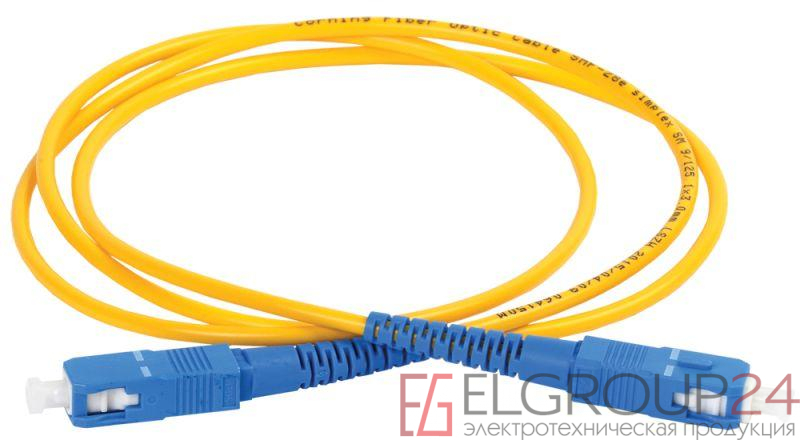 Патч-корд оптический коммутационный соединительный для одномодового кабеля (SM); 9/125 (OS2); SC/UPC-SC/UPC; одинарного исполнения (Simplex); LSZH (дл.3м) ITK FPC09-SCU-SCU-C1L-3M